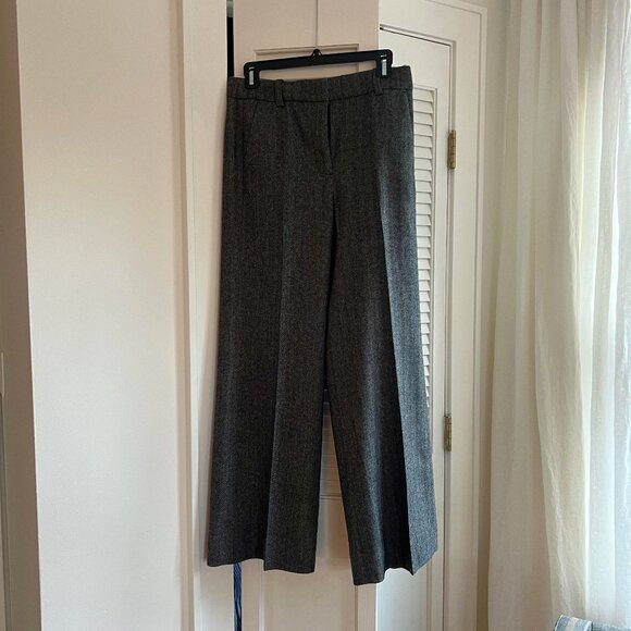 J Crew Carolina Pants in Italian Herringbone Wool Size 4 - Picture 1 of 3